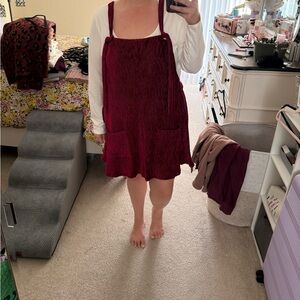 Burgundy Corduroy Arula Dress